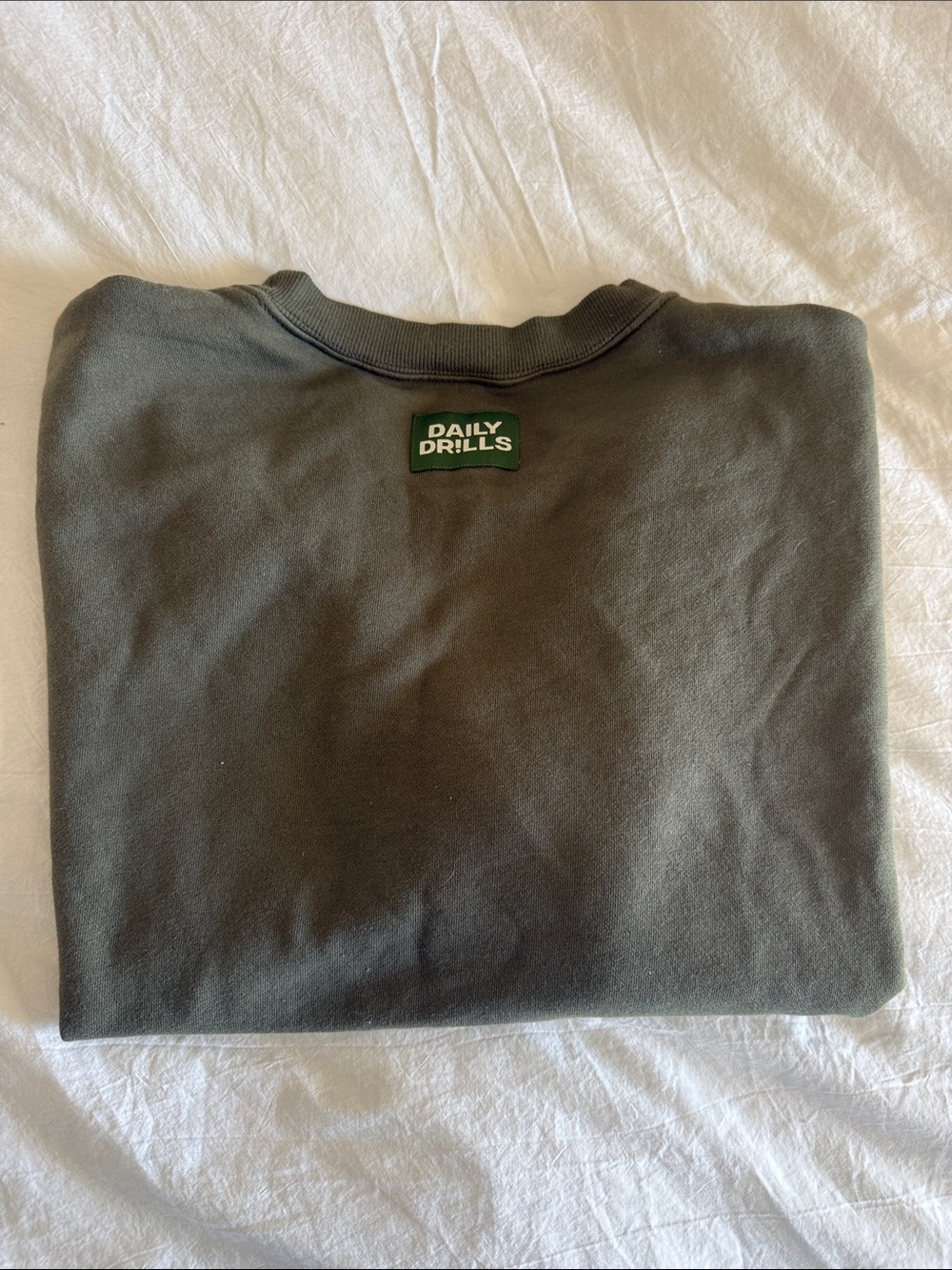 Daily Drills Dark Olive Green Pullover Sweatshirt